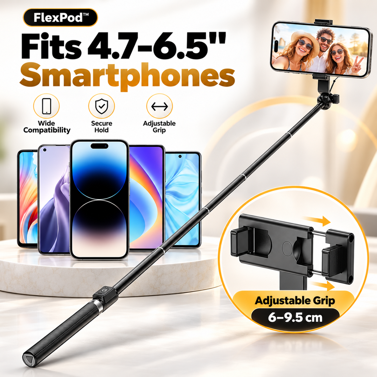 FlexPod™ | 6-in-1 Selfie Stick Tripod