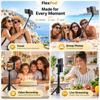 FlexPod™ | 6-in-1 Selfie Stick Tripod